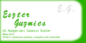 eszter guzmics business card